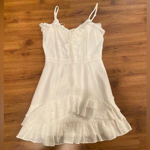 White Ruffle Dress